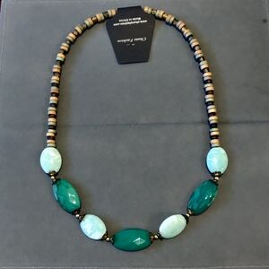 Chico's Turquoise and Black Beaded Necklace